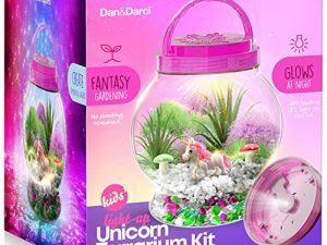 Light-Up Unicorn Terrarium Kit for Kids - Kids Birthday Gifts for Kids - Best Unicorn Toys & Activities Kits Presents - Arts & Crafts Stuff for Little Girls & Boys Age 4 5 6 7 8-12 Year Old Girl Gift