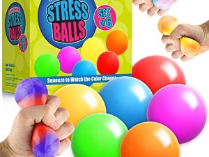 Color Changing Stress Balls for Adults and Kids - 6 Pack - Fidget Toys with High Resistance - Sensory Stress Toys and Anxiety Relief ADHD Fidget Toys by Beyond Innoventions