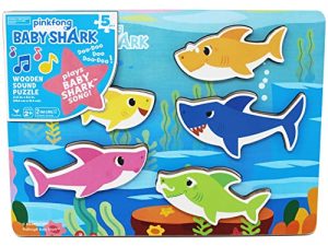 Pinkfong Baby Shark Chunky Musical Wood Sound Puzzle Plays Baby Shark Song