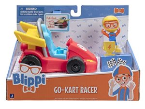 Blippi Go-Kart Racer Pull Back Vehicle - Features Racer Figure - Toys for Kids and Preschoolers