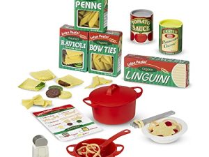 Melissa & Doug Prepare & Serve Pasta Play Food Set - Wooden Play Food Sets For Kids Kitchen