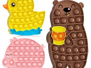 3 Packs Push Bubbles Fidget Toys Poppers Sensory Toy with Alphabet