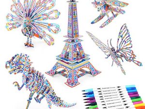 BEARUN 3D Coloring Puzzle Set