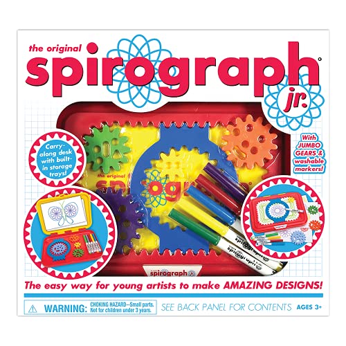 Spirograph Jr. — Jumbo Sized Gears — Arts and Craft Design Kit for Smaller Hands — Ages 3+ Spirograph Jr. — Jumbo Sized Gears — Arts and Craft Design Kit for Smaller Hands — Ages 3+