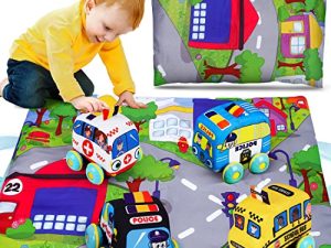 TOY Life Pull Back Cars for Toddlers 1-3 with Map